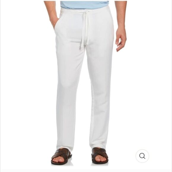 Sean John Pants 3XL Pants Linen Blend Draw String White Mesh Lined Breezy Summer - Picture 2 of 12